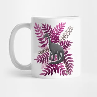 Dinosaur & Leaves - Pink Mug